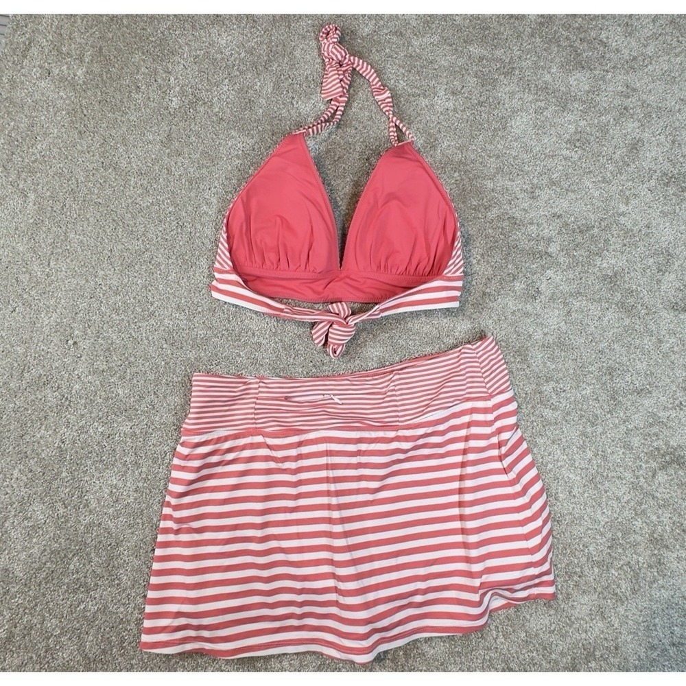 Tommy Bahama Women's XL Breaker Bay Swim Skort Bikini Halter Reversible Swimsuit - Picture 11 of 16